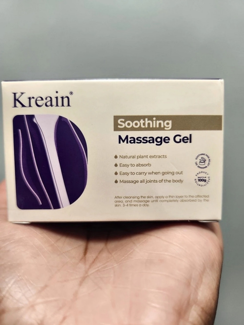Kreain Soothing Massage Gel Massage Gel Purple NWT